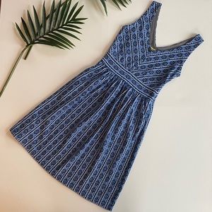 Anthropologie Maeve Blue Tribal Boho Minidress